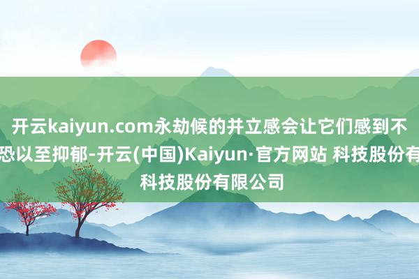 开云kaiyun.com永劫候的并立感会让它们感到不安、震恐以至抑郁-开云(中国)Kaiyun·官方网站 科技股份有限公司