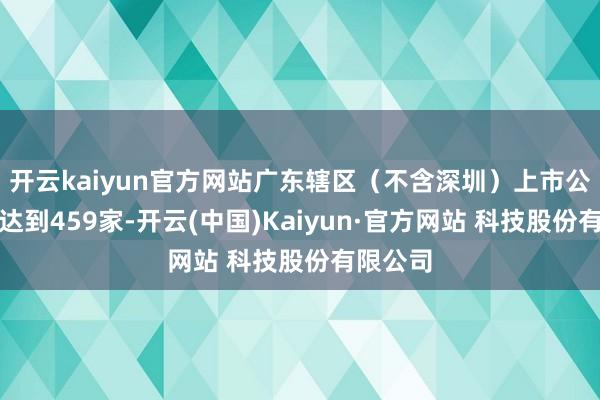 开云kaiyun官方网站广东辖区（不含深圳）上市公司总额达到459家-开云(中国)Kaiyun·官方网站 科技股份有限公司
